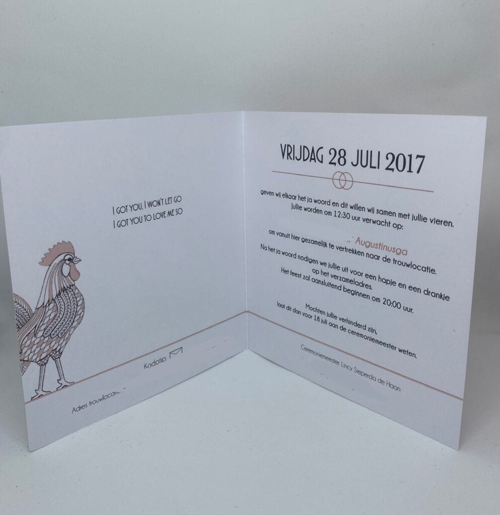 Trouwkaarten ontwerpen